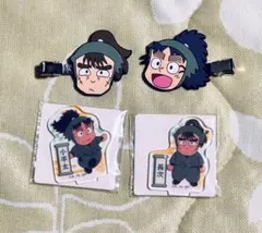 忍たま乱太郎　前髪クリップ＆アクリミニセット　中在家長次＆七松小平太