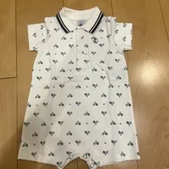 テニスラケットプリント　ショートロンパース 6m