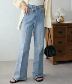 DISCOAT USコットンデニムセミフレアパンツ