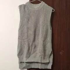 UNIQLO ノースリーブ ニット L グレー