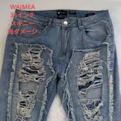 WAIMEA 34×32 デニムパンツ ダメージのサムネイル