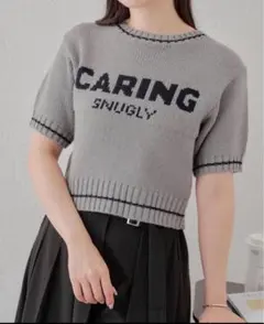 【新品】Chico 半袖ニットベスト グレー