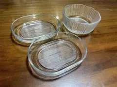 ガラス皿　3枚まとめ