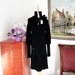 新品　CHANELシャネル ワッフル編み ニット　ワンピース ネックレス　ロング