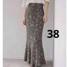 美品✨ジャガードリーフペンシルJacquard Leaf Pencilskirt