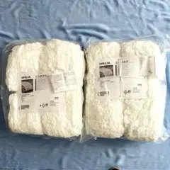 新品✨IKEA VITMOSSA ブランケット ホワイト　２つのサムネイル