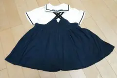 コムサ　フォセット　80〜90㌢　ジャンパースカート　＆　ブラウス