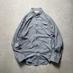 LACOSTEボタンダウンシャツ細ストライプ刺繍ロゴコットンポリエステル古着