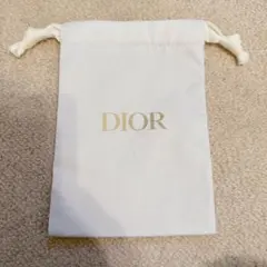 Dior 巾着　ゴールドロゴ　ポーチ　ノベルティ　ディオール