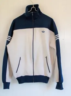 adidas アディダス デサント トラックジャケット ジャージ 紺×白サイズ６