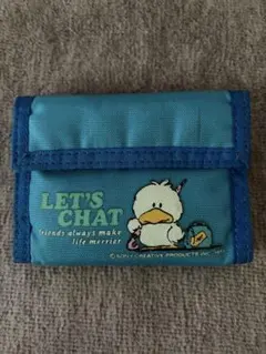 LET'S CHAT キッズ用 三つ折り財布 ブルー