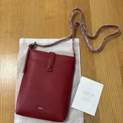 BARCOS フロントポケット付きレザーポシェット