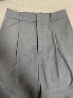 UNIQLO レディース ワイドタックパンツ　グレーM ⚠️股下63センチ補正済み