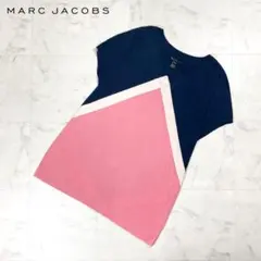 美品 マークバイマークジェイコブス チュニック 紺 ピンクXS/S*HD1176