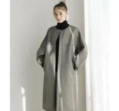 LANVIN en Bleu バイカラーボンディングコート