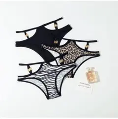 ゼブラ柄 ヒョウ柄 下着　セット　セクシー　ランジェリー　パンツ　動物柄　X L