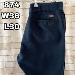 ディッキーズ 874 ワークパンツ 刺繍 ネイビー 36×30