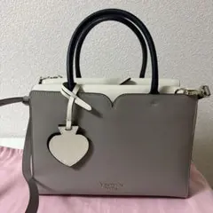kate spade ショルダーバッグ グレー/ホワイト