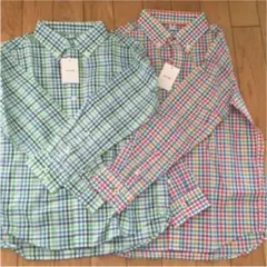 チェックシャツ 姉弟おそろい お揃い 130サイズ/140サイズ 新品未使用