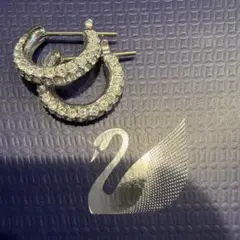 新品未使用】SWAROVSKI フープピアス ローズゴールド 箱紙袋付き