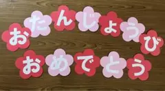 お誕生日おめでとう 壁面飾り