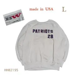 USA製BWスウェットトレーナーLホワイトラグランのサムネイル