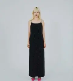 ANDRESD /アンドレスド V line jacquard dress L - メルカリ