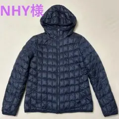 ユニクロ　ライト中綿フードジャケット M ネイビー