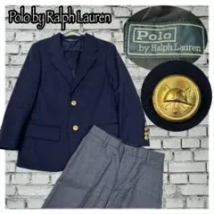 ✨美品✨希少✨ポロラルフローレン 金ボタン 紺ブレ セットアップ 120