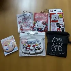 ハローキティ 50周年 セット プチ巾着 ちチェーン付きファスナーケース