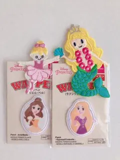 ☆新品☆ワッペン　まとめ売り　女の子　プリンセス　ラプンツェル　ベル　人魚