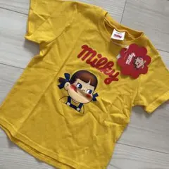 新品 Milky ペコちゃん Tシャツ 120cm イエロー　フタフタのサムネイル