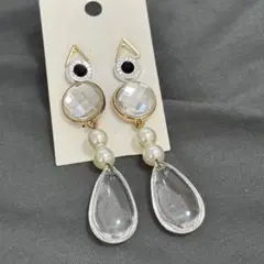 クリスタルパールピアス　セット