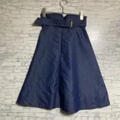 PROPORTION ダークブルー ベルト付き スカート　レディース　2サイズのサムネイル