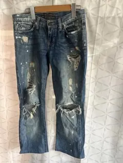 Abercrombie and Fitch ダメージ&ペイントデニム　レディース