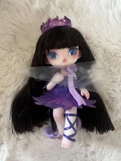 パープルドレスのドール 人形