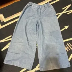 repipi XS ガールズ　女の子　ワイドパンツ　ライトブルー　ウエストゴム