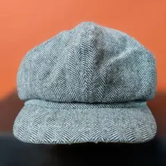 グレー ヘリンボーン キャスケット