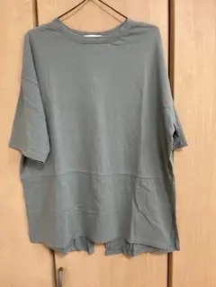 【美品】ショコラフィネローブ　Tシャツ　ブルー　フリーサイズ