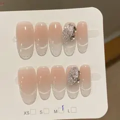ネイルチップ ヌーディー マグネット ビジュー M