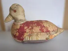 【ハンドメイド】鴨 カモ ぬいぐるみ 人形 置物 カントリー風 レトロのサムネイル
