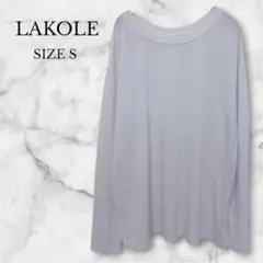 ラコレ　ロングTシャツ　トップス　 シンプル　ユニセックス　ゆったり　ホワイトのサムネイル