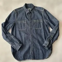 GAP メンズ　長袖シャツ　デニムシャツ　インディゴブルー　Mサイズ