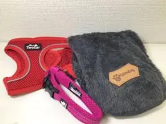 小型犬・猫用ハーネス 秋冬用アウター 首輪 3点おまとめ