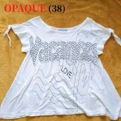 OPAQUE (38) y2k プリントTシャツ チュニック 肩紐付き 白のサムネイル