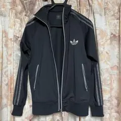 アディダス刺繍トラックジャケットジャージ ブラックスネーク