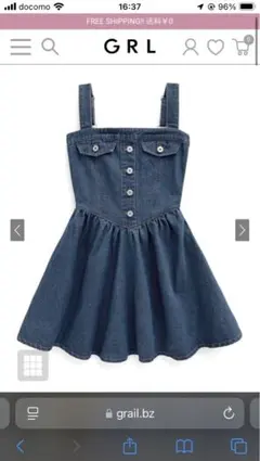 フレアデニムミニジャンパースカート[ta160] 新品 未使用 タグ付き