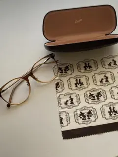 Zoff ブラウン メガネ ケース付き　ディズニーコラボメガネ　度あり
