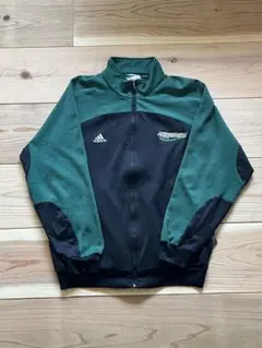 adidas 緑黒 ジップアップジャケット