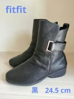 fitfit ★ショートブーツ★黒色 24.5cm★箱あり